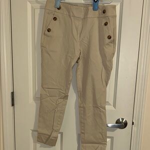 LOFT Beige Boot Cut Sailor Pants